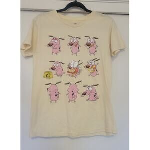 Cartoon Network Courage the Cowardly Dog Graphic Tee Size S Y2K Cartoon Shirt